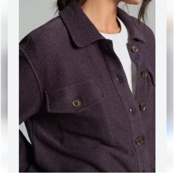 Sanctuary x Anthropologie Terra Knit Shacket Button Jacket Purple Women’s Small‌ - Picture 11 of 12